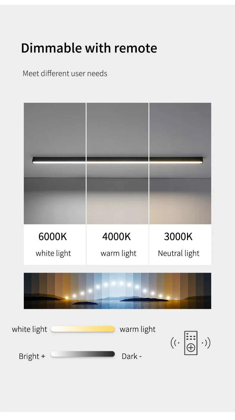 Balcony Ceiling Lights Long Strip Aisle LED Lamp Bedroom Dining Room Living Room Cloakroom Ceiling Lamp Island Kitchen Decor