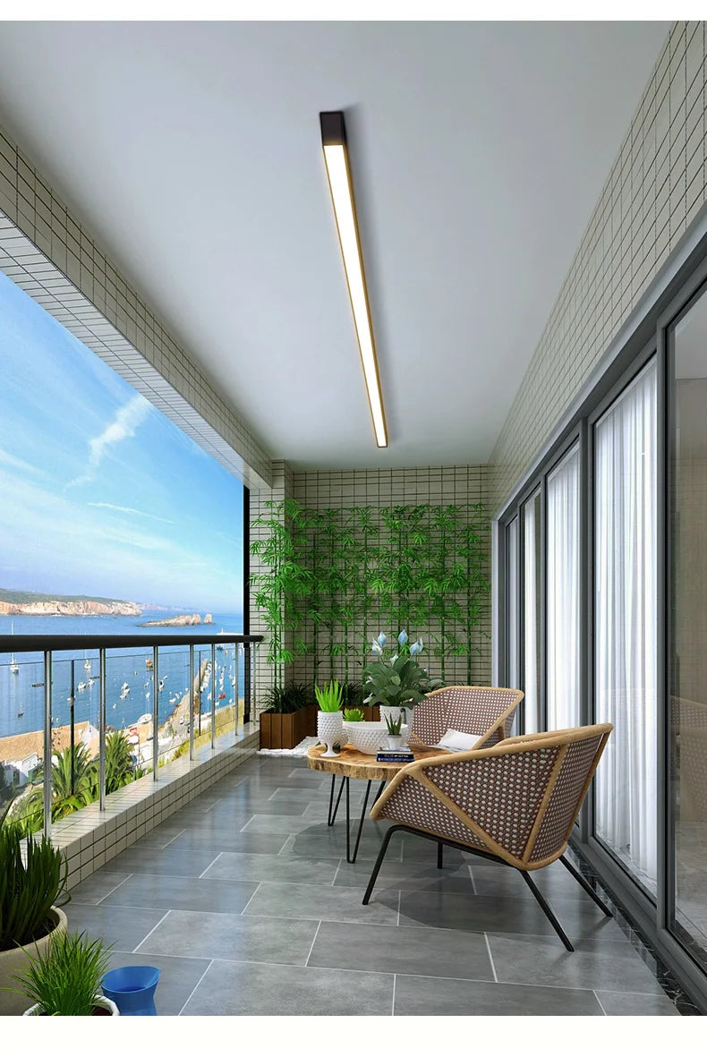 Balcony Ceiling Lights Long Strip Aisle LED Lamp Bedroom Dining Room Living Room Cloakroom Ceiling Lamp Island Kitchen Decor