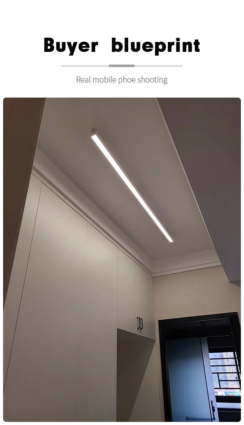 Balcony Ceiling Lights Long Strip Aisle LED Lamp Bedroom Dining Room Living Room Cloakroom Ceiling Lamp Island Kitchen Decor