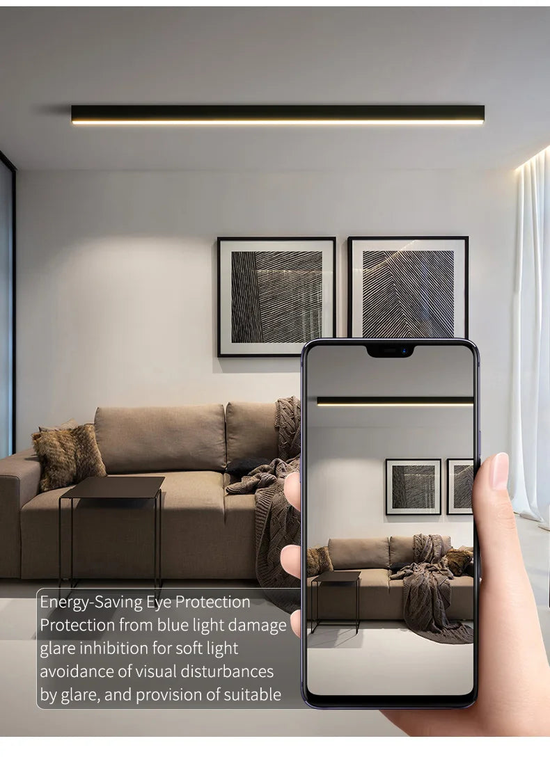 Balcony Ceiling Lights Long Strip Aisle LED Lamp Bedroom Dining Room Living Room Cloakroom Ceiling Lamp Island Kitchen Decor