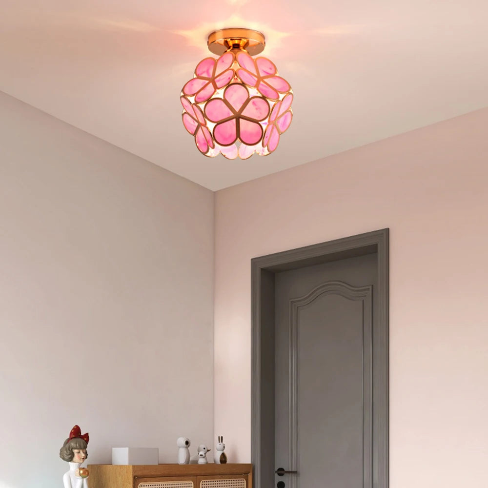Crystal Petal Ceiling Light Modern Aisle Porch Balcony LED Lamps for Bedroom Living Room Corridor Balcony Nodic Lights