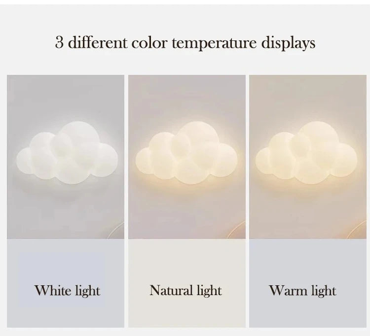 Cloud Ceiling Lamp LED Children's Room Bedside Lamp Minimalist Modern Boy Girl Bedroom Nursery Youth Room Decor Ceiling Light