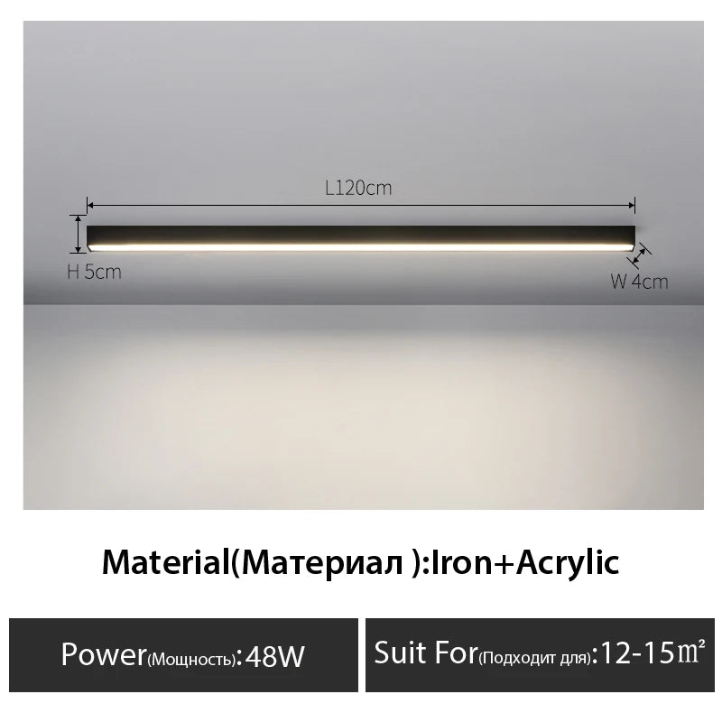 Balcony Ceiling Lights Long Strip Aisle LED Lamp Bedroom Dining Room Living Room Cloakroom Ceiling Lamp Island Kitchen Decor