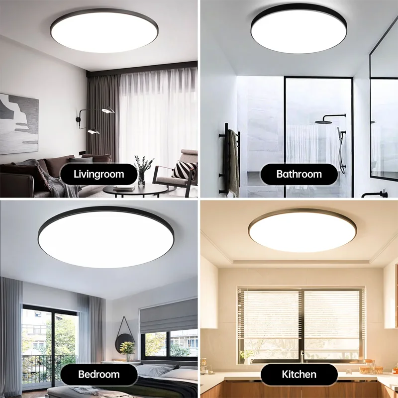 Ceiling Light Ultra Thin LED Bathroom Ceiling Lamp Waterproof Dustproof For Living Room Kitchen Lighting Fixture