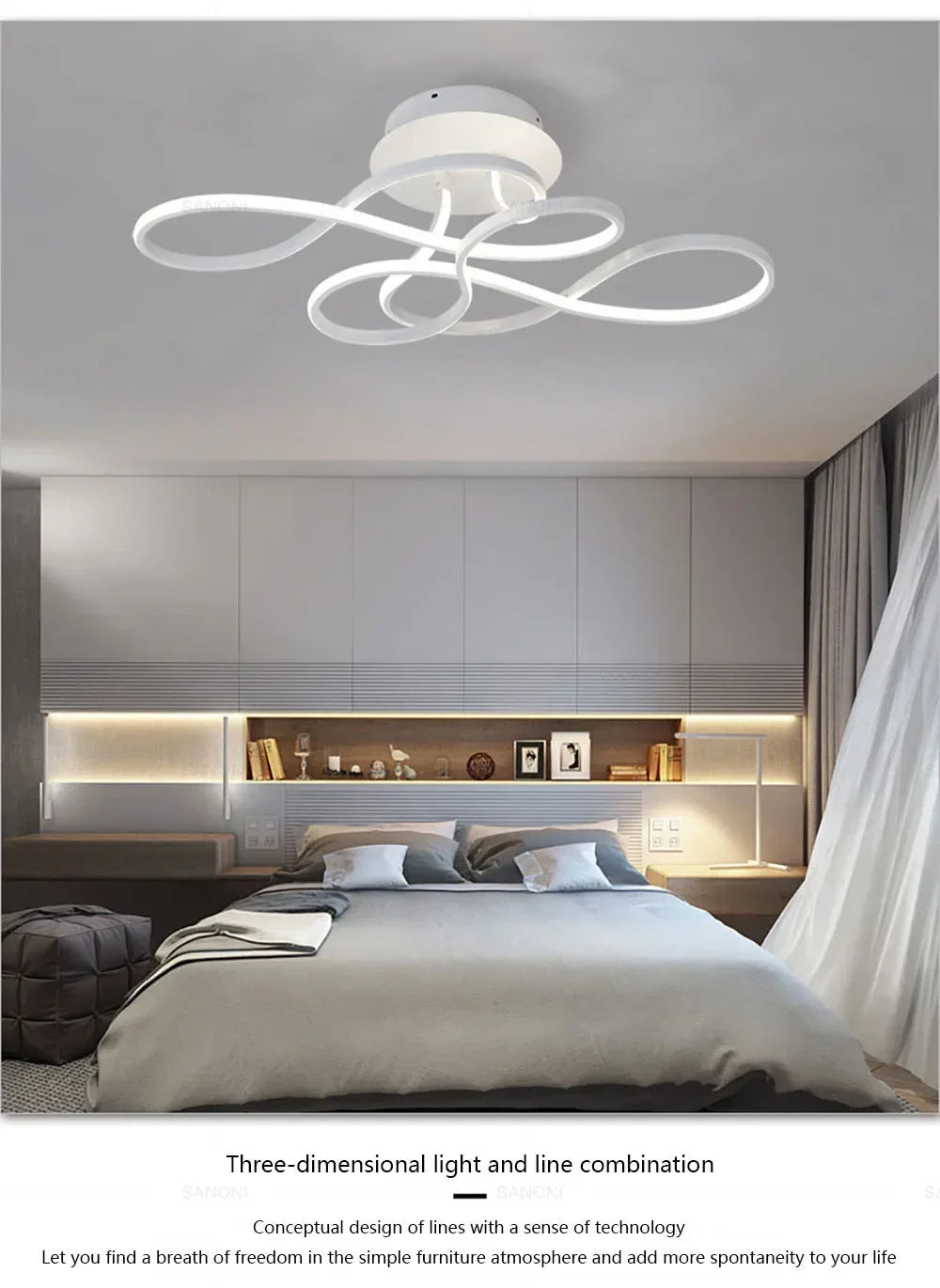 Modern Ceiling Lamp LED Chandelier for Living Dining Room Bedroom Aisle Balcony Home Decoration Indoor Lighting Fixture Luster