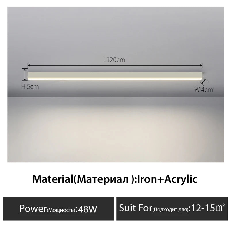 Balcony Ceiling Lights Long Strip Aisle LED Lamp Bedroom Dining Room Living Room Cloakroom Ceiling Lamp Island Kitchen Decor