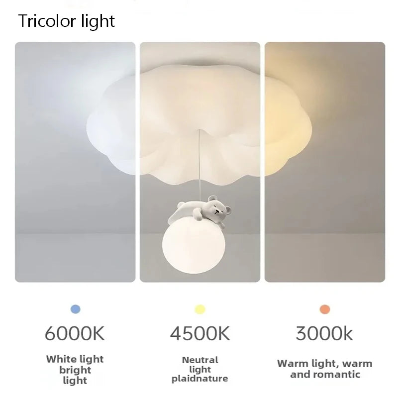 3color light Ceiling Lights cream wind bedroom Ceiling lamps children's room Room Bedroom Living Room Luminaria Decoration