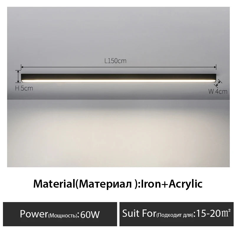 Balcony Ceiling Lights Long Strip Aisle LED Lamp Bedroom Dining Room Living Room Cloakroom Ceiling Lamp Island Kitchen Decor