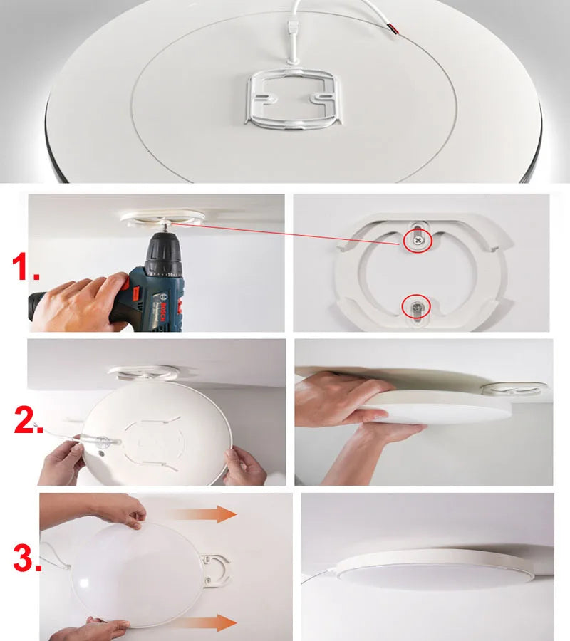 Ceiling Light Ultra Thin LED Bathroom Ceiling Lamp Waterproof Dustproof For Living Room Kitchen Lighting Fixture