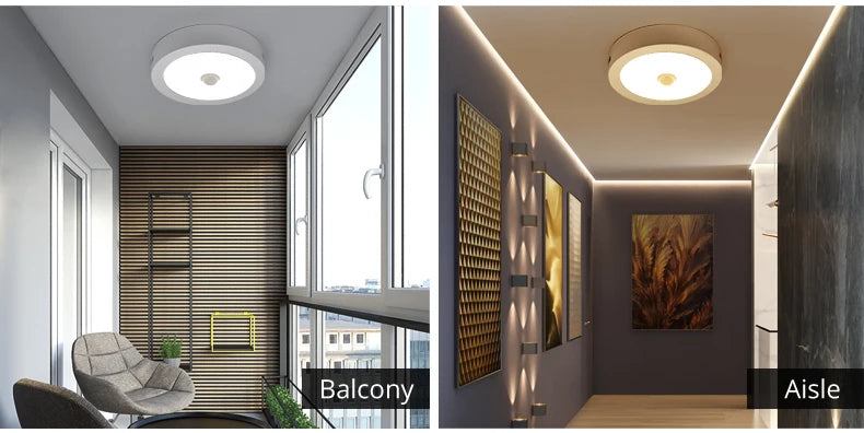 Ceiling Lamp With PIR Motion Sensor 110V 220V 6W -18W Led Lights For Room lampara techo lustre Kitchen Corridor Bedroom Lighting