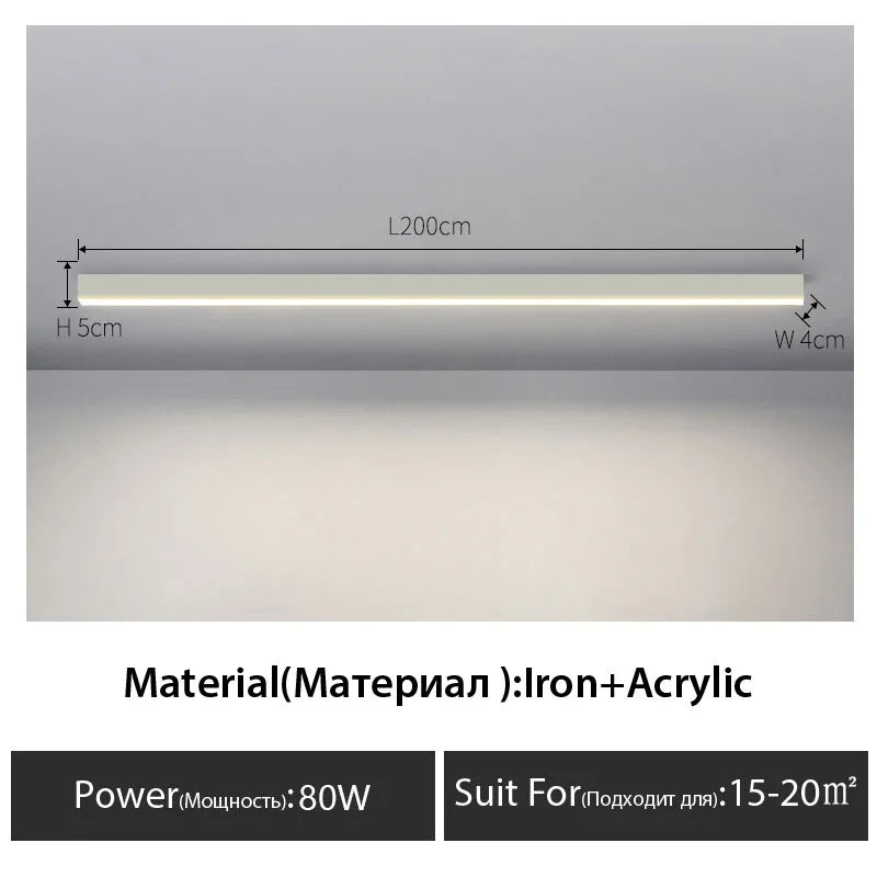 Balcony Ceiling Lights Long Strip Aisle LED Lamp Bedroom Dining Room Living Room Cloakroom Ceiling Lamp Island Kitchen Decor