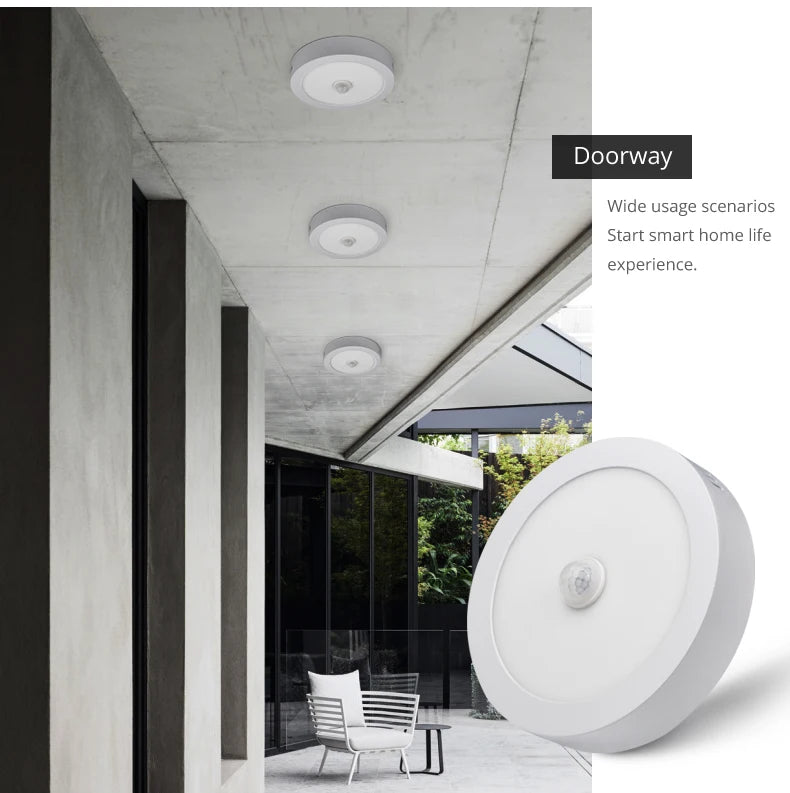 Ceiling Lamp With PIR Motion Sensor 110V 220V 6W -18W Led Lights For Room lampara techo lustre Kitchen Corridor Bedroom Lighting