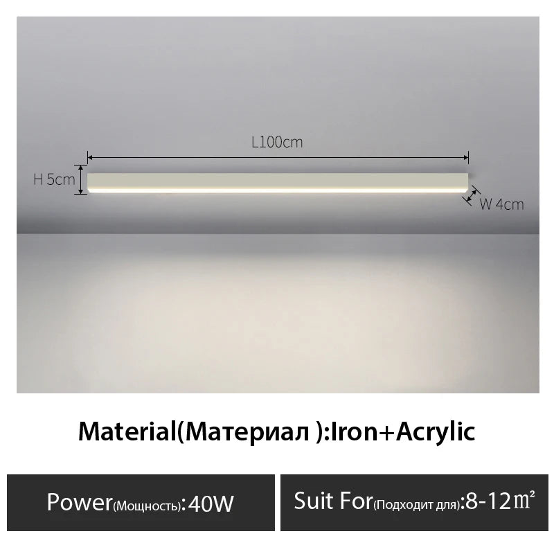Balcony Ceiling Lights Long Strip Aisle LED Lamp Bedroom Dining Room Living Room Cloakroom Ceiling Lamp Island Kitchen Decor