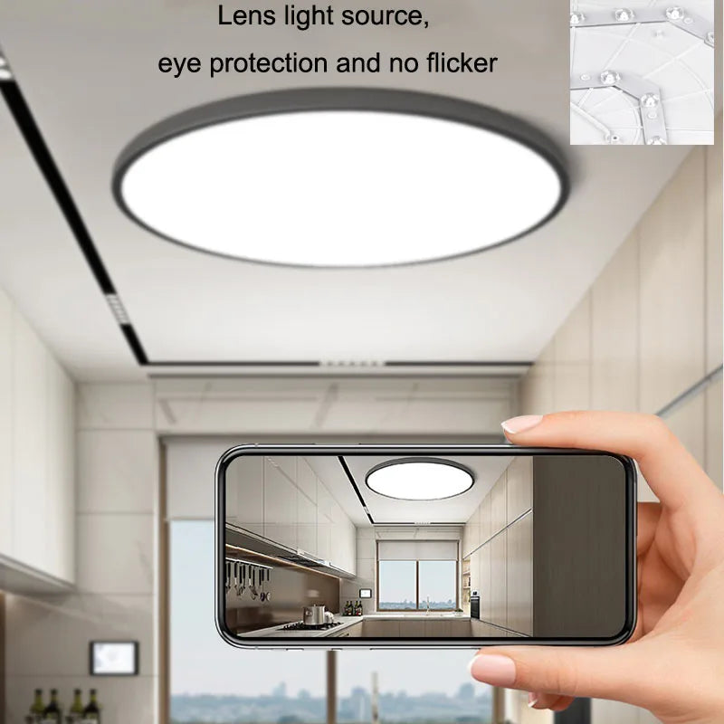 Ceiling Light Ultra Thin LED Bathroom Ceiling Lamp Waterproof Dustproof For Living Room Kitchen Lighting Fixture